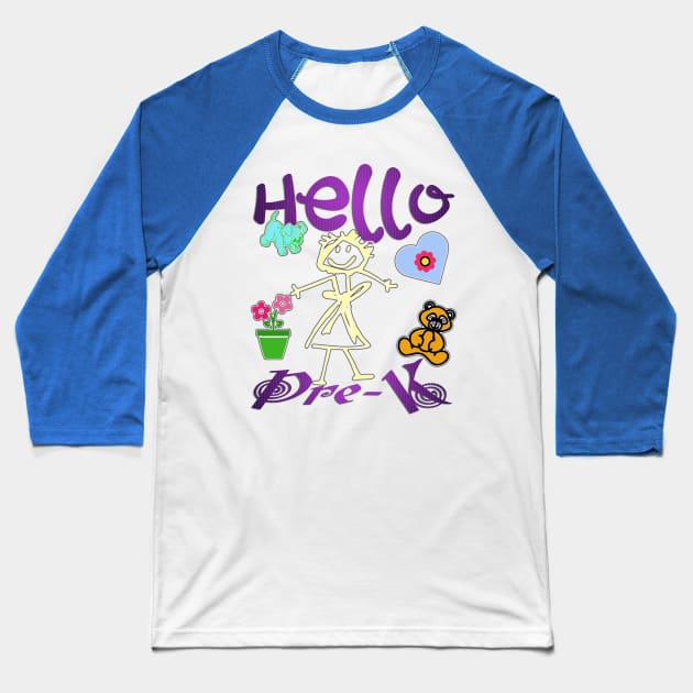 Hello, Pre-K! Baseball T-Shirt by YeaLove